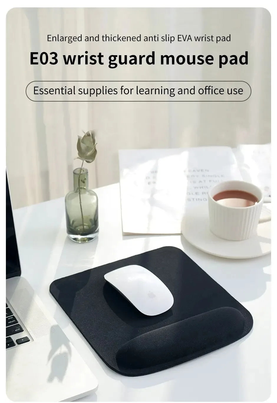 Ergonomic XL Gaming Mouse Pad — Cushioned Wrist Support